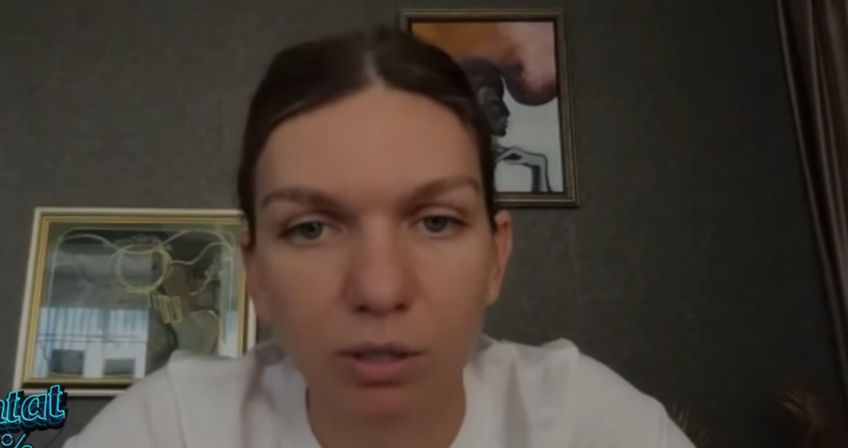 Halep a vorbit despre cum se raportează la criza COVID-19 // Sursă foto: captură YouTube @TVR