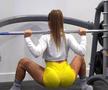 FOTO Kim French și extraordinarul ei șort galben :D Face cele mai sexy antrenamente pentru mușchii fesieri