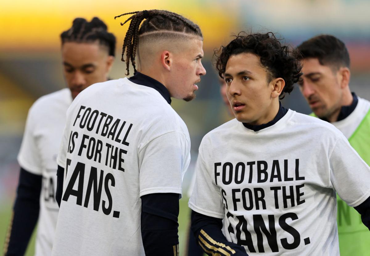 FOTO LEEDS - LIVERPOOL 19.04.2021 PROTEST SUPER LIGA