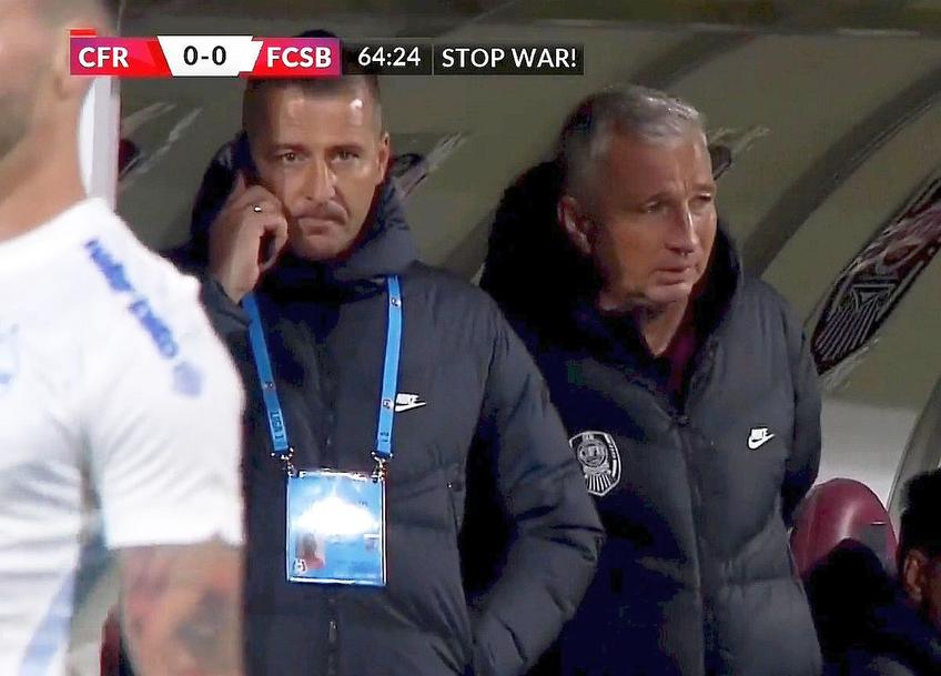Panin surprins de camerele DigiSport vorbind la telefon în timpul meciului cu FCSB