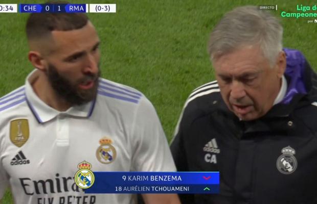 Au analizat imaginile » De de s-a înfuriat Benzema pe Ancelotti în Chelsea - Real Madrid