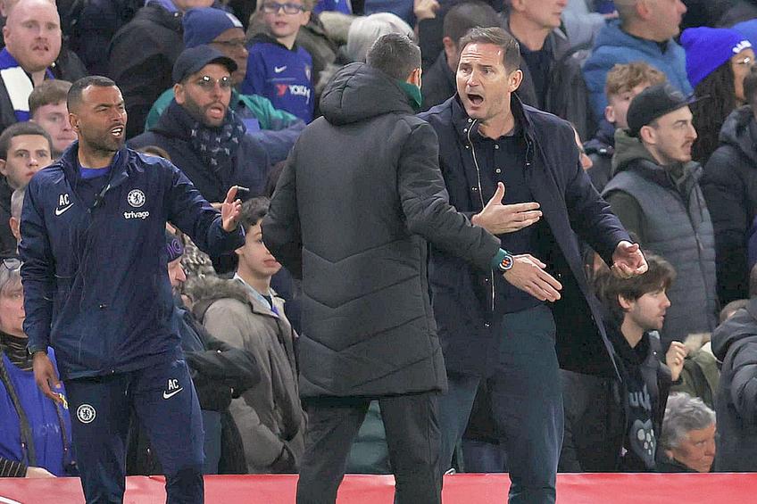 Frank Lampard i-a reproșat arbitrului de rezervă faptul că Militao a fost iertat de „galben” // foto: Imago Images