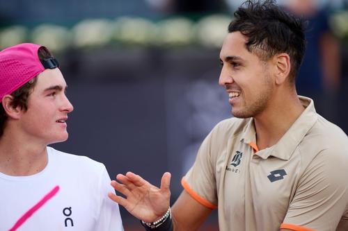 Joao Fonseca și Alejandro Tabilo la Țiriac Open Foto: Raed Krishan