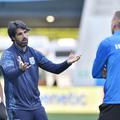 Filipe Coelho și Samuel Teles înainte de Craiova - Rapid // foto: Cristi Preda (GSP.ro)