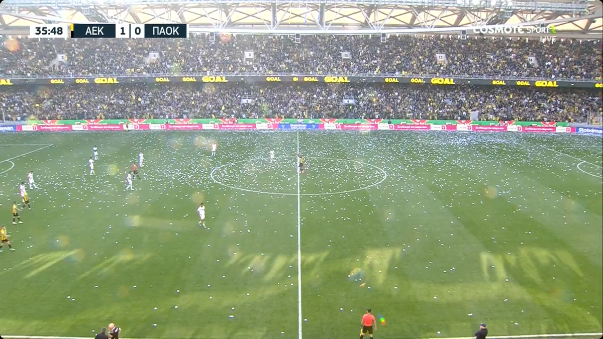 Capturi de la meciul AEK Atena - PAOK Salonic