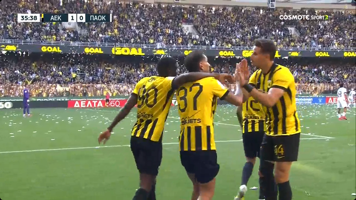 Capturi de la meciul AEK Atena - PAOK Salonic