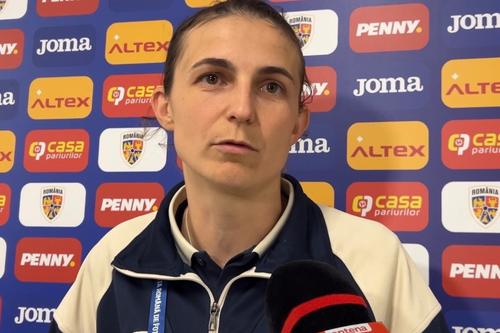 Iulia Mera, la finalul meciului Români - Cipru/ foto: Captură GSP