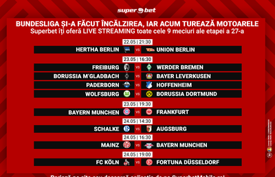 Nemții au început tare și promit o nouă etapă de foc în Bundesliga! Vezi ce poți paria la Superbet, meci cu meci!