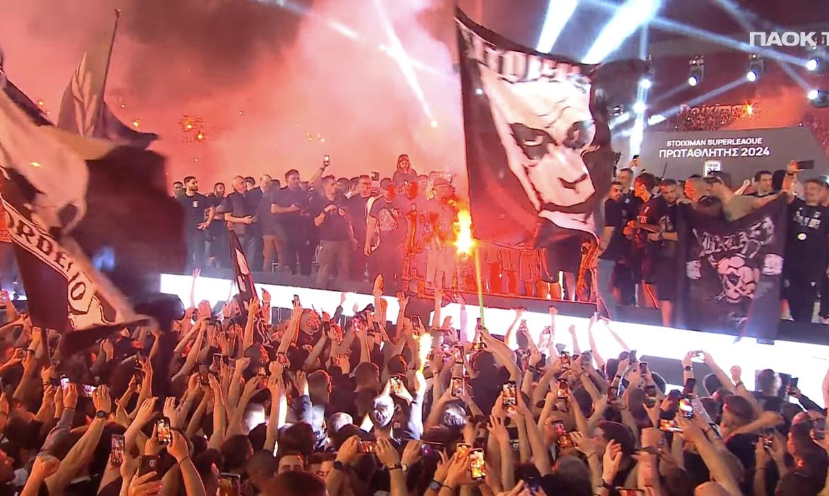 Ce performanță pentru Răzvan Lucescu! CAMPION cu PAOK pentru a doua oară » Haos pe gazon la final, au intrat scutierii!