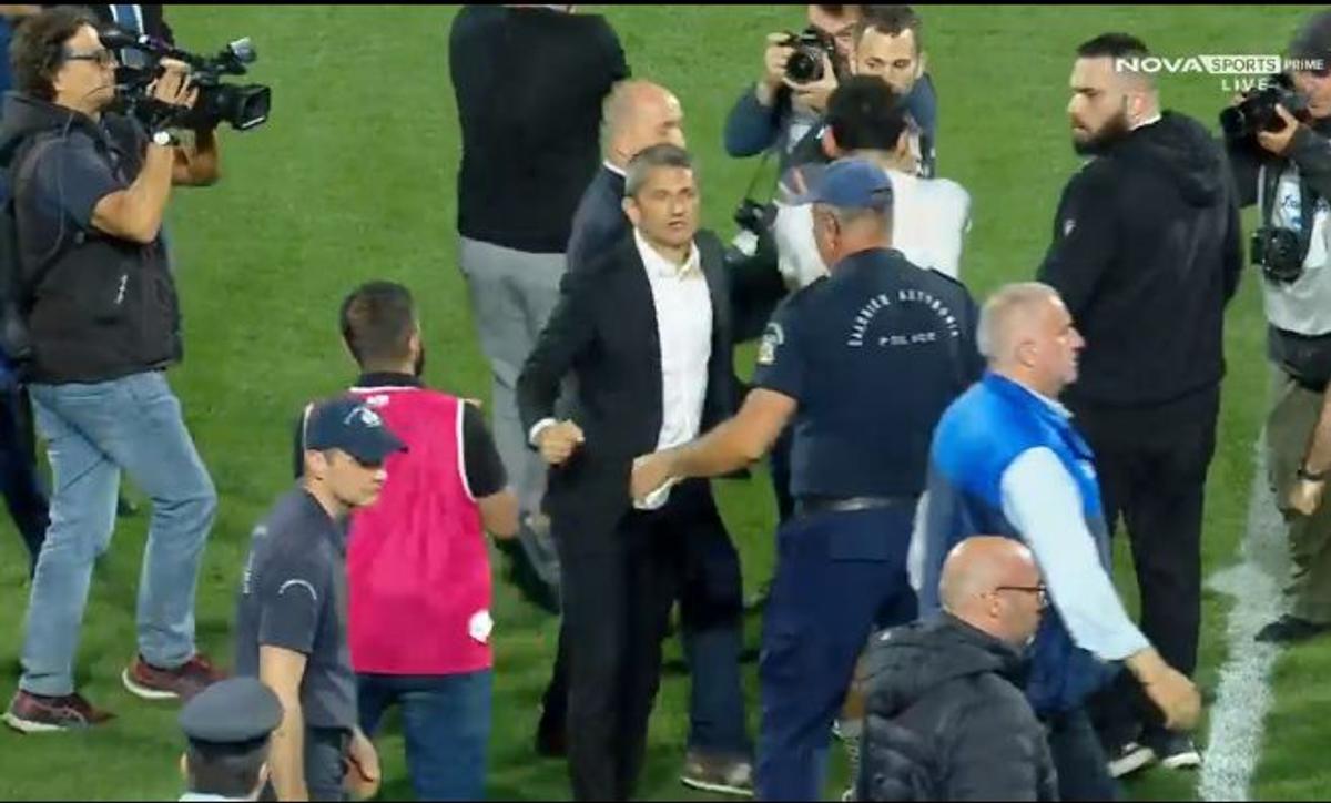 Imagini uluitoare! Răzvan Lucescu, scos cu scutierii de pe gazon » Bătaie generală, după ce PAOK a luat titlul
