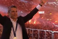 Imagini COPLEȘITOARE de pe Toumba, de la petrecerea de titlu a lui PAOK » Mircea Lucescu, alături de Răzvan