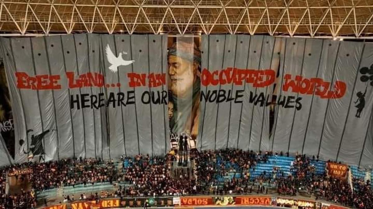 Scenografii pro Palestina la finala Ligii Campionilor Africii