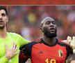 Courtois, în stânga, a boicotat naționala după ce Romelu Lukaku, în dreapta lui, a primit banderola de căpitan // foto: Imago Images