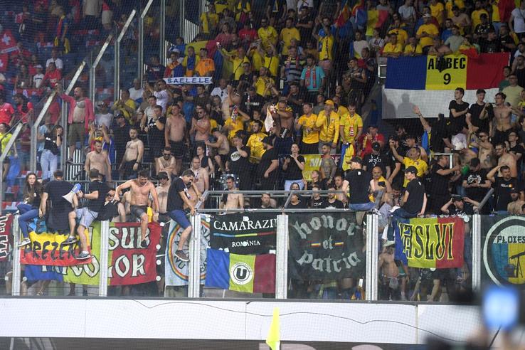 Imagine surprinsă după fluierul final din Elveția - România / foto: Raed Krishan (GSP)