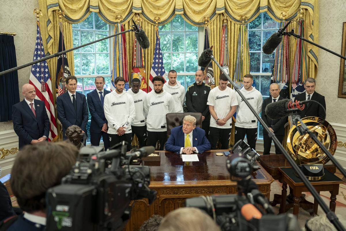 Donald Trump, alături de jucătorii lui Juventus
