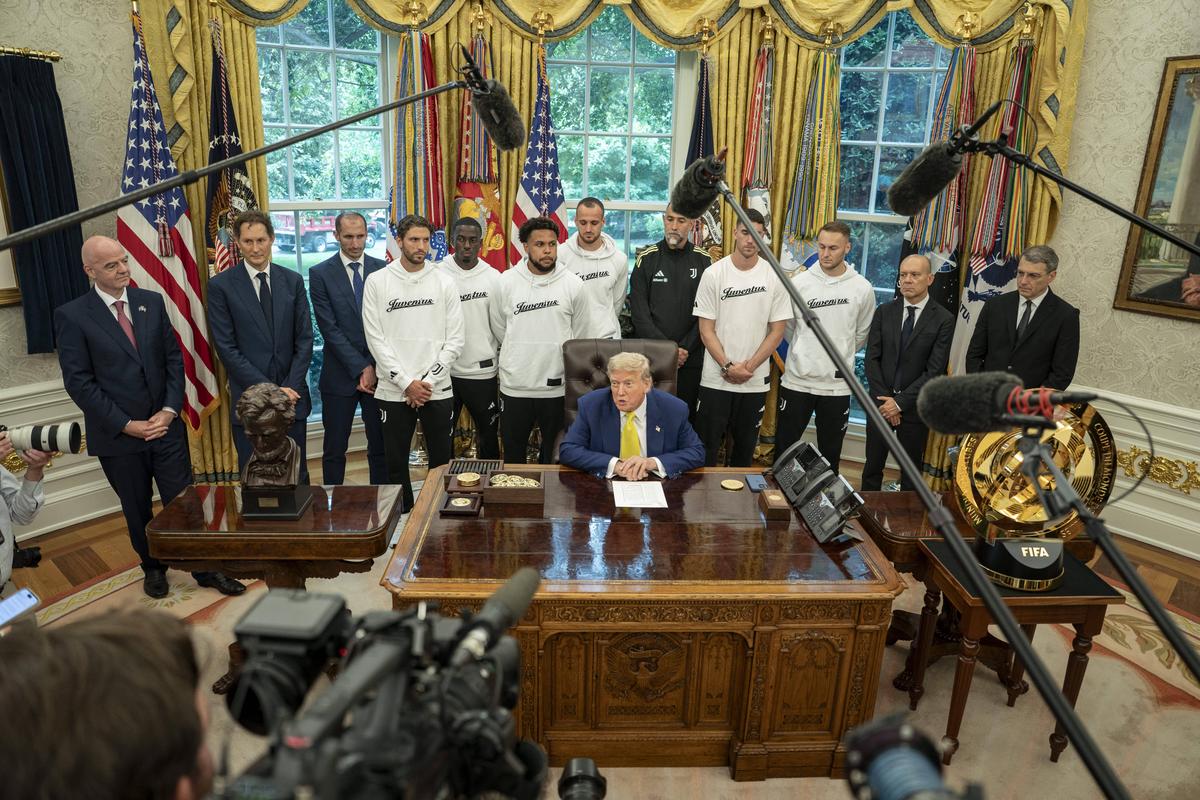 Donald Trump, alături de jucătorii lui Juventus