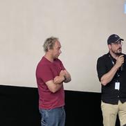 Christophe Hermans (stânga) și Boris Tilquin (dreapta), regizorii documentarului „Merckx”