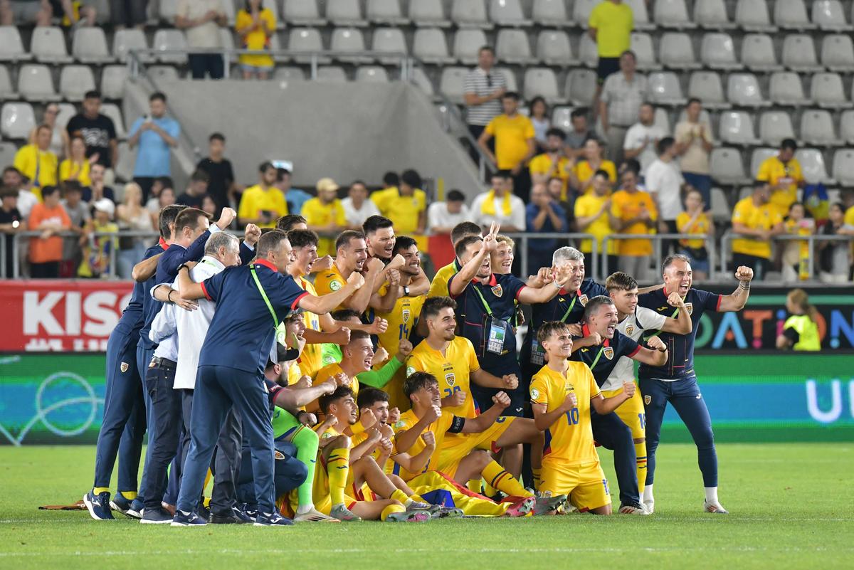 Imaginile bucuriei: Cum au sărbătorit jucătorii României U19