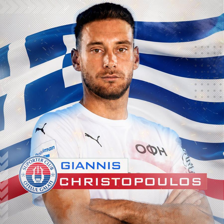 Oțelul l-a prezentat oficial pe Giannis Christopoulos // Sursă foto: @ascotelul.ro Oțelul continuă campania de achiziții » Al patrulea transfer în doar trei zile + primele declarații ale noului jucător