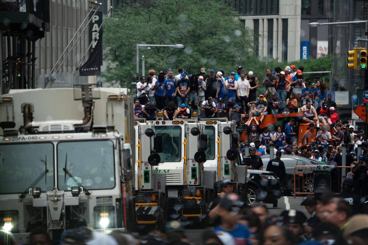 Imagini spectaculoase de la parada de titlu a lui New York Knicks