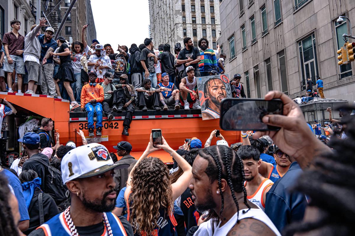 Imagini spectaculoase de la parada de titlu a lui New York Knicks