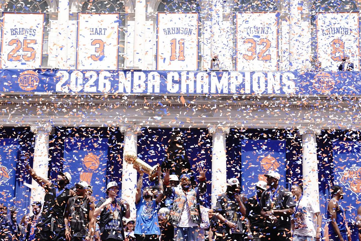 Imagini spectaculoase de la parada de titlu a lui New York Knicks