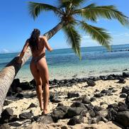 Teodora Meluță în vacanța din Mauritius. Foto: Instagram @teeeomeluta