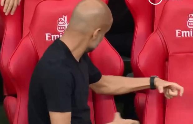 VIDEO Imagini virale cu Pep Guardiola » Cum a fost surprins în timpul meciului Arsenal - Manchester City