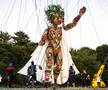 Păpușa-gigant Mocco a fost adusă la Tokyo. Păpușa comemorează 10 ani de la cutremurul de 9.0-9.1 care a zguduit Fukushima, foto: Guliver/gettyimages