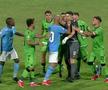 Dinamo a învins-o pe FC Voluntari, scor 3-2. Finalul de meci a fost unul tensionat. Captură Telekom Sport