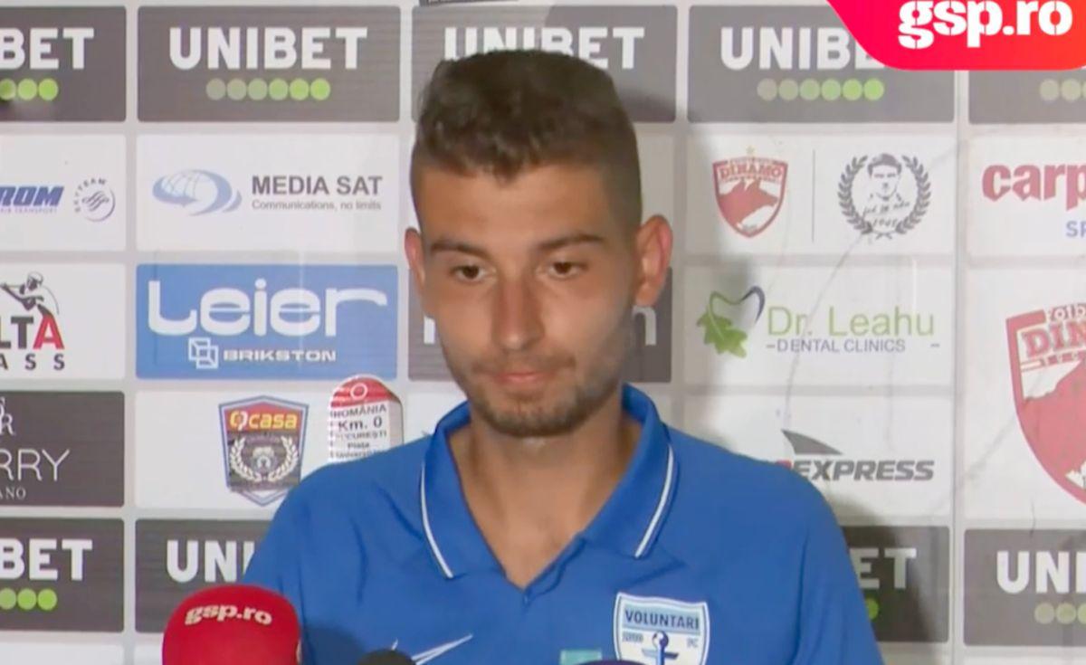 Robert Ion, fotbalistul care a inflamat Dinamo - FC Voluntari: „Cred că au prins curaj după faza asta”
