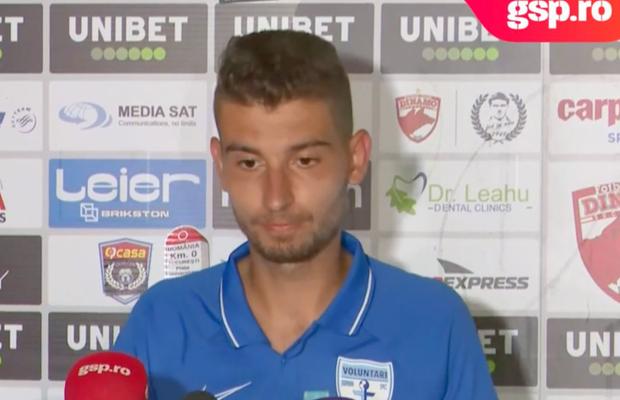 Robert Ion, fotbalistul care a inflamat Dinamo - FC Voluntari: „Cred că au prins curaj după faza asta”