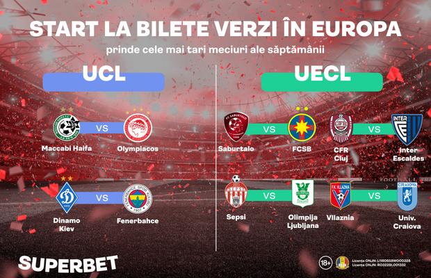 SuperOferta pentru meciurile echipelor din SuperLiga în Conference League