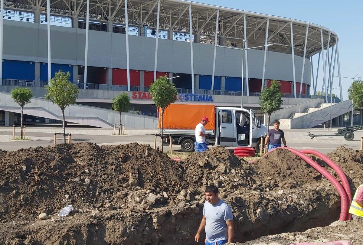 Se sapă „tranșee” în Ghencea! Imaginile surprinse azi de reporterul GSP, cu doar 3 zile înainte de FCSB - Dinamo