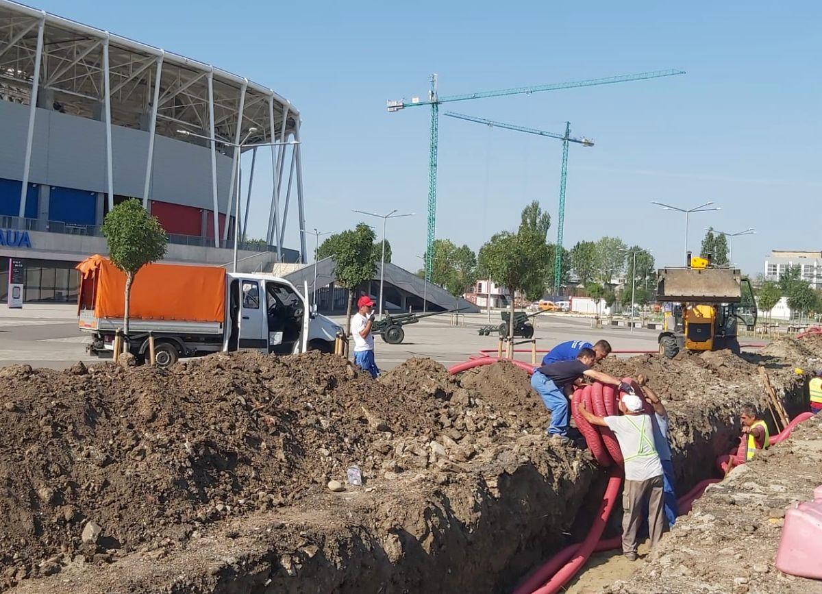 „Tranșee” în Ghencea! Imagini surprinse de reporterii GSP pe bulevardul de lângă stadionul disputat de FCSB și CSA Steaua