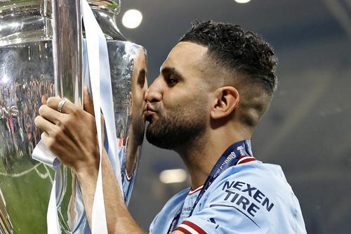 Proaspăt câștigător al Ligii Campionilor cu Manchester City, Mahrez pleacă în Arabia Saudită // Foto: Imago