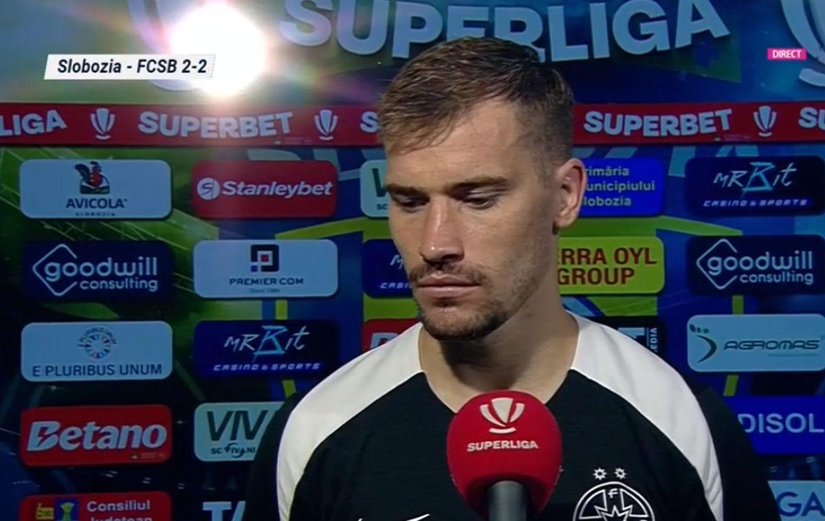 Olaru, declarație lipsită de fair-play la finalul remizei Slobozia - FCSB! Ce a putut să spună despre autorul golului decisiv
