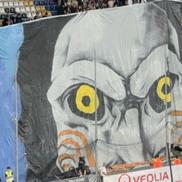 Scenografie spectaculoasă la Petrolul – FCSB, inspirată din filmele horror. FOTO: Andrei Crăițoiu (GSP.RO)