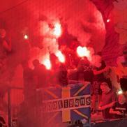 Ultrașii au aprins zeci de torțe și fumigene la Petrolul - FCSB. Foto: Andrei Crăițoiu (GSP.RO)