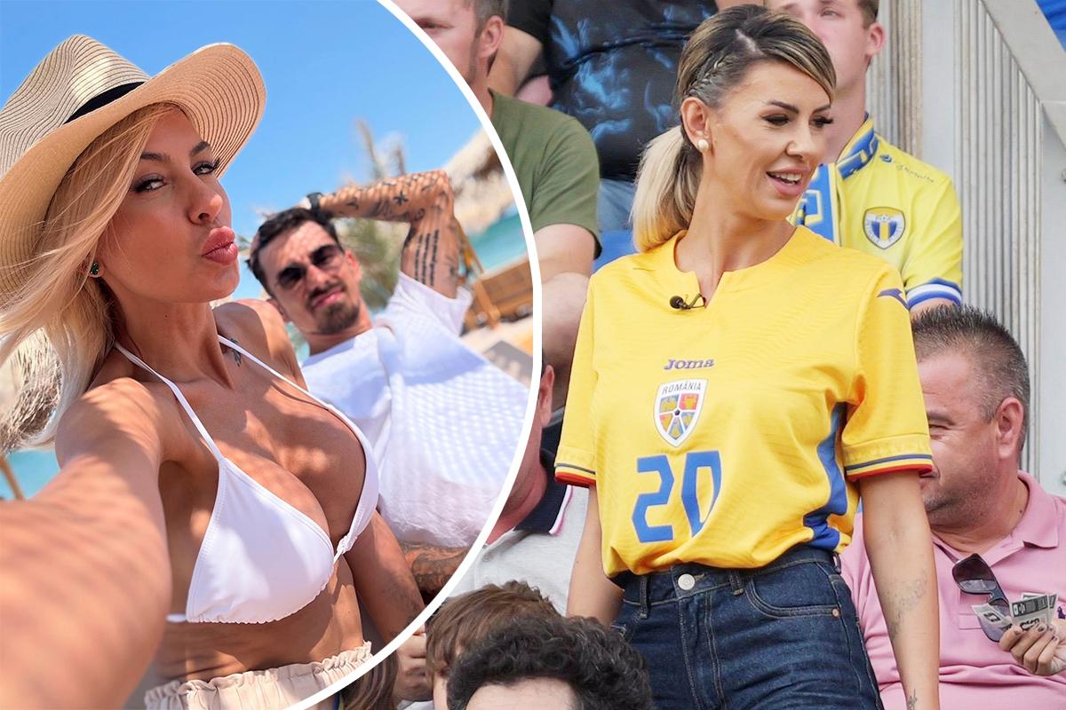 Soția fotbalistului a filmat în tribune la Petrolul - Dinamo, pentru un reality-show: „Dacă îmi tai venele, curge sânge «alb-roșu»”
