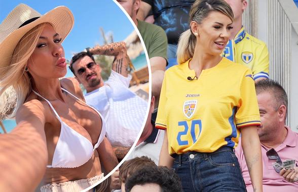 Soția fotbalistului a filmat în tribune la Petrolul - Dinamo, pentru un reality-show: „Dacă îmi tai venele, curge sânge «alb-roșu»”