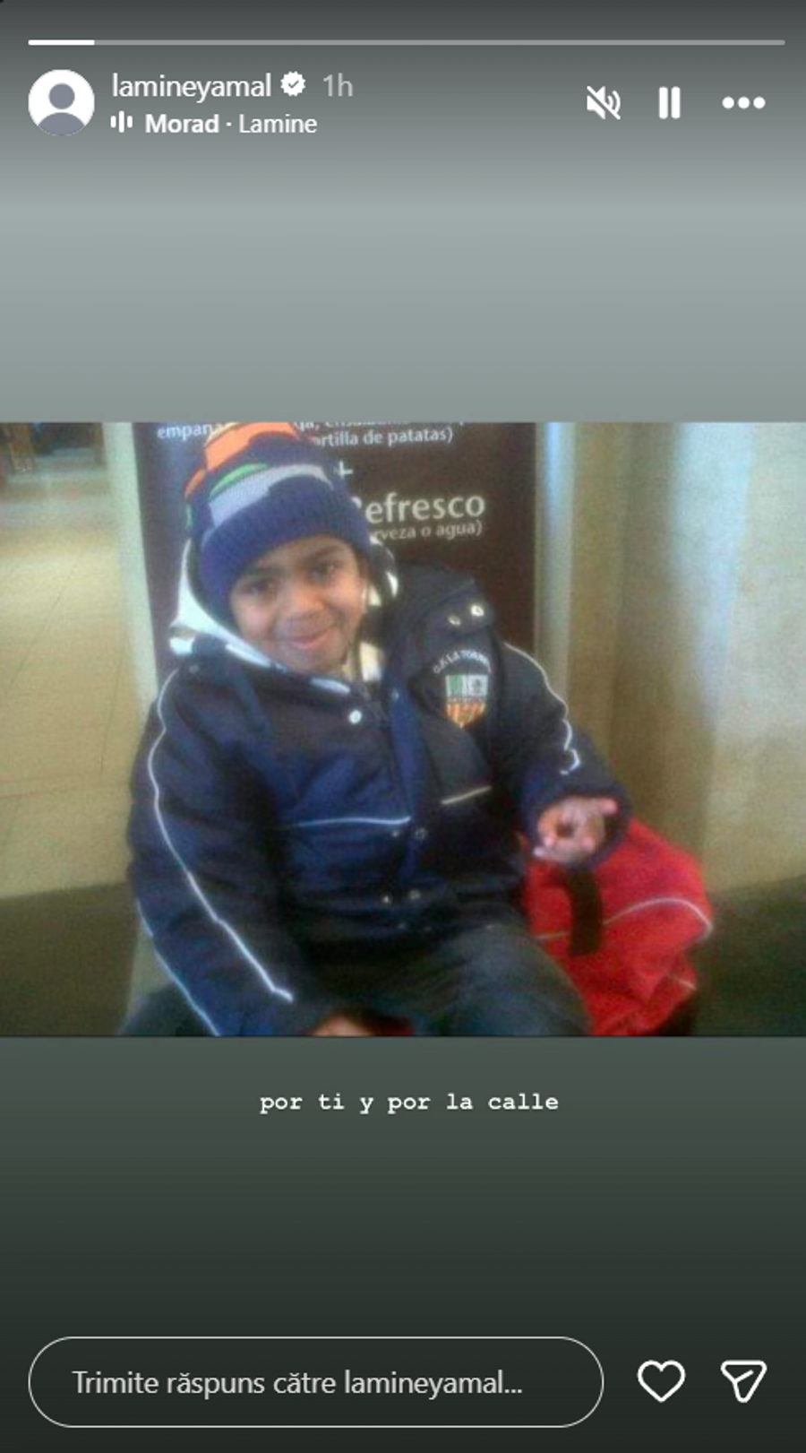Postarea lui Lamine Yamal înaintea finalei cu Argentina // Captură foto: Instagram Mesajul postat de Lamine Yamal cu doar câteva ore înainte de finala cu Argentina