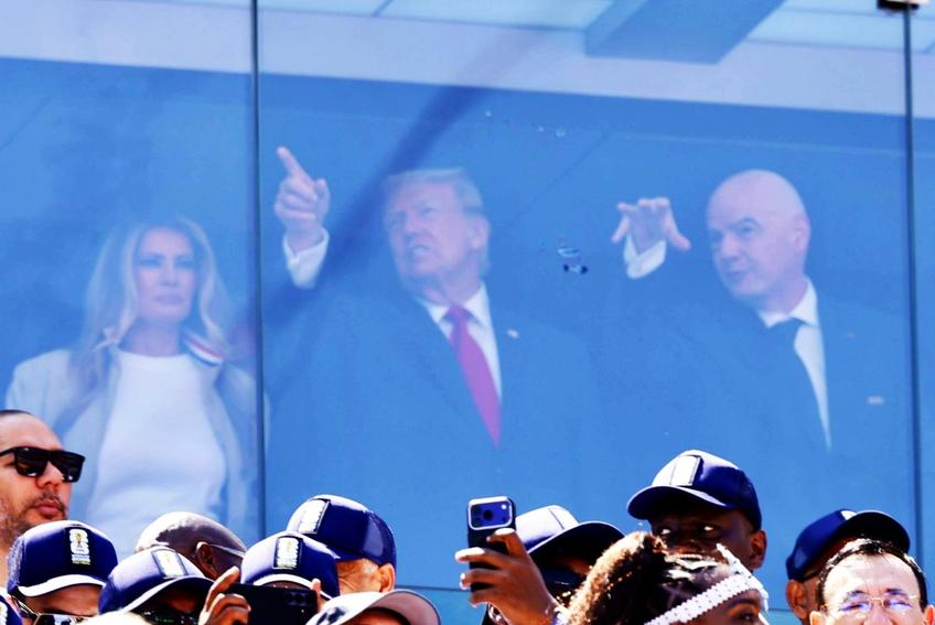 Donald Trump și Gianni Infantino au urmărit meciul din lojele arenei MetLife. Foto: Imago Images
