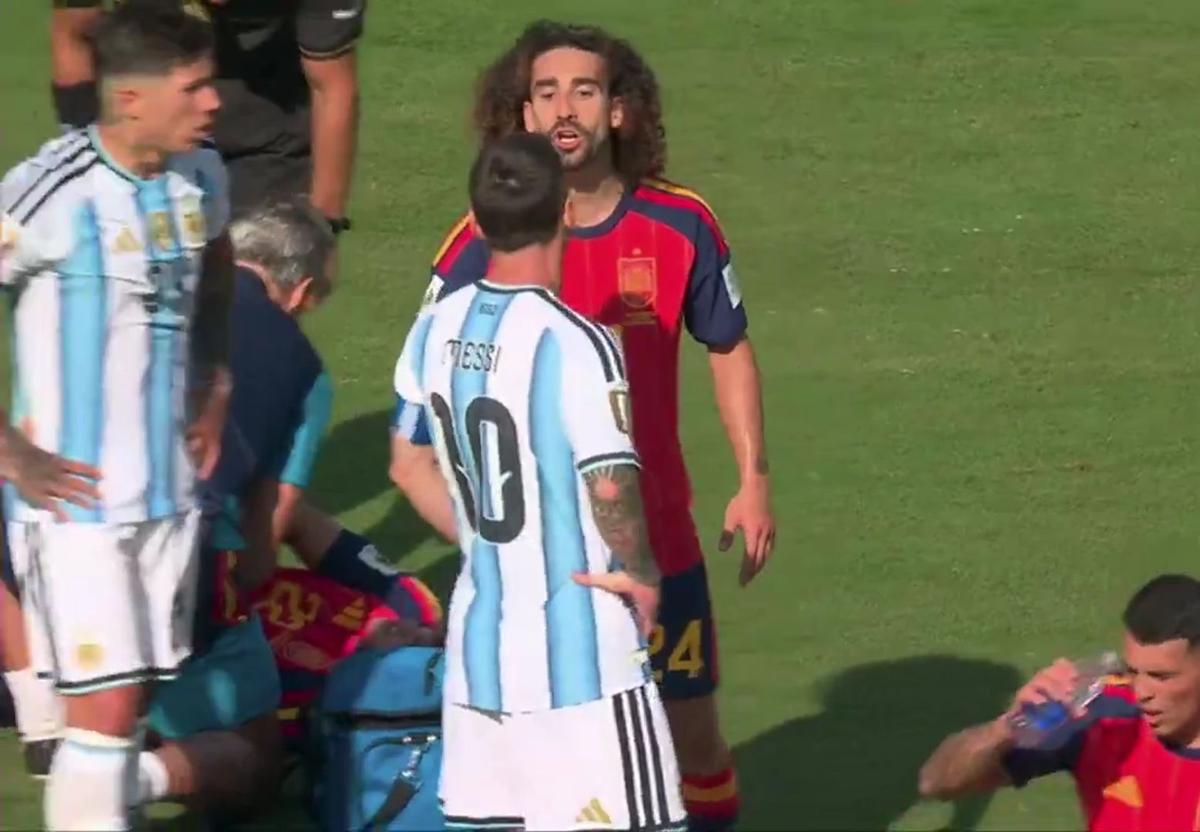Messi a vrut să provoace eliminarea lui Cucurella în Spania - Argentina