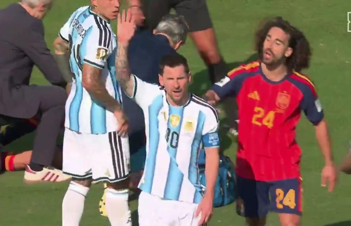 Messi a vrut să provoace eliminarea lui Cucurella în Spania - Argentina