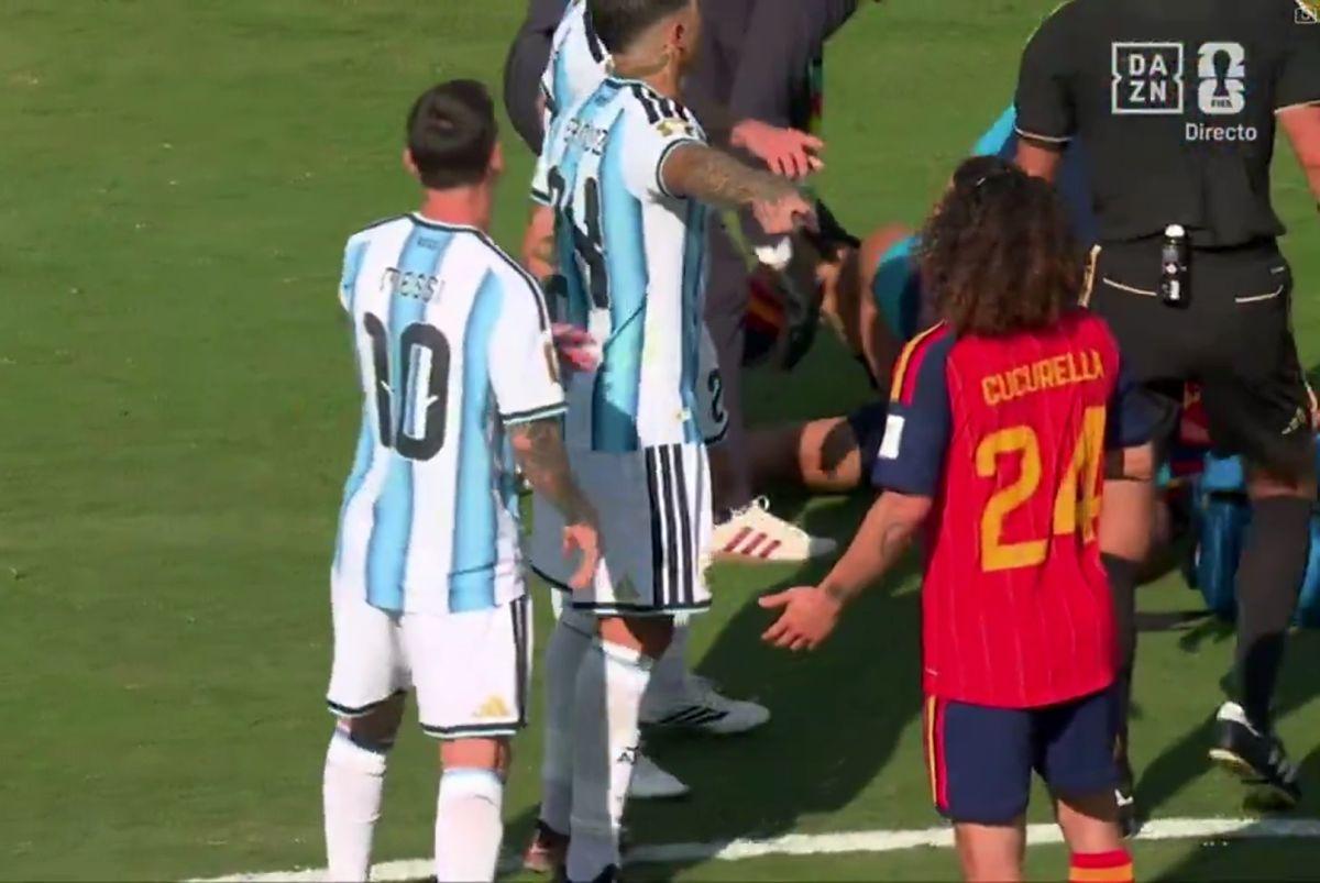 Messi a vrut să provoace eliminarea lui Cucurella în Spania - Argentina