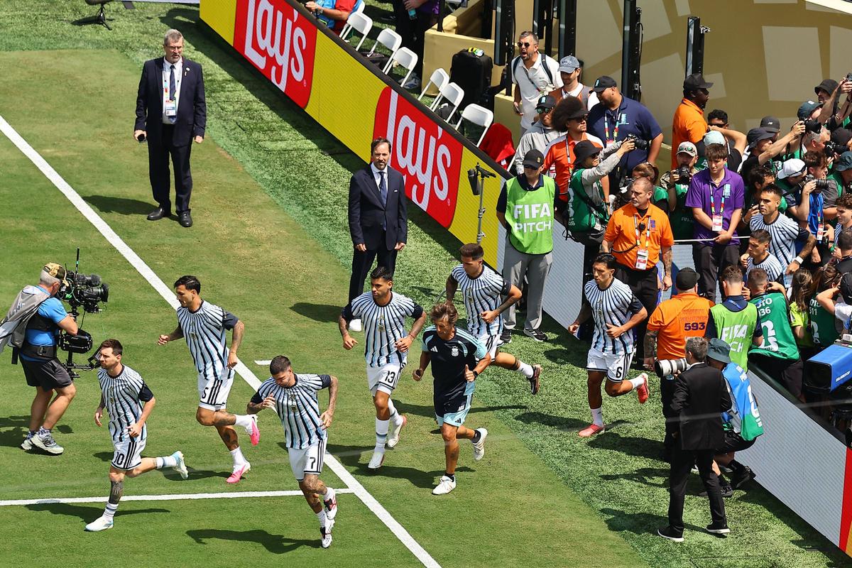 Imagini înainte de Spania - Argentina, finala Campionatului Mondial