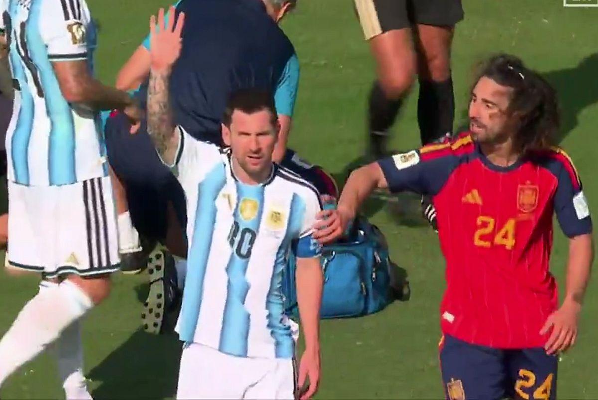 Messi a vrut să provoace eliminarea lui Cucurella în Spania - Argentina