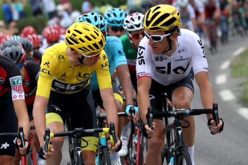 Chris Froome și Geraint Thomas în Turul Franței în 2017 FOTO Guliver/GettyImages