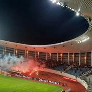 Imagine surprinsă pe stadionul din Târgu Jiu, la FCU - Petrolul / Sursă foto: sport.ro